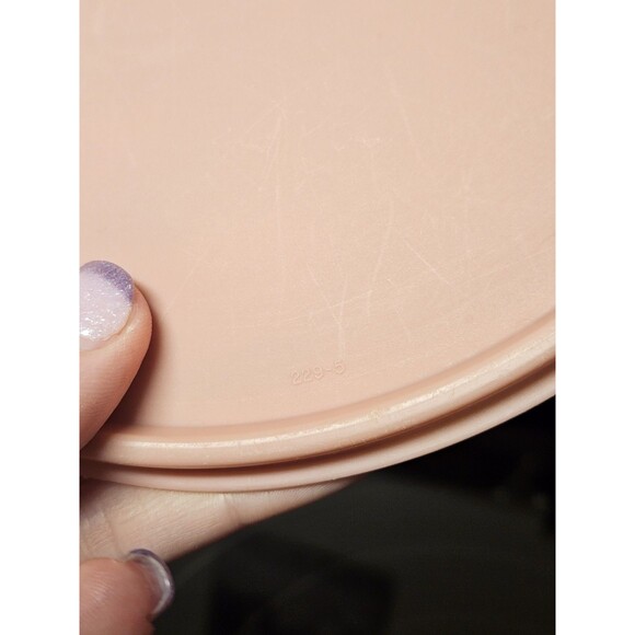 Vintage Tupperware Wonderlier Sheer Bowl #236-17 w/ Pink lid # 229-5 - Picture 8 of 8